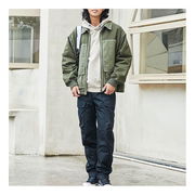 Colorblock Pocket Canvas Cargo Jacket