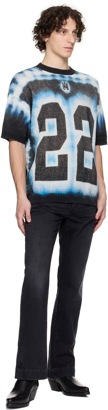 Тениска AMIRI AMIRI '22' Tie Dye Knit T-Shirt Синьо | AMKNTE1051, 3