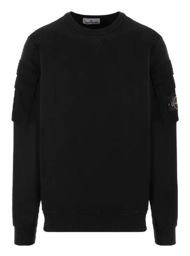 Суитчър Stone Island Garment Dyed Pocket Crewneck Черно | 791560577-V0029