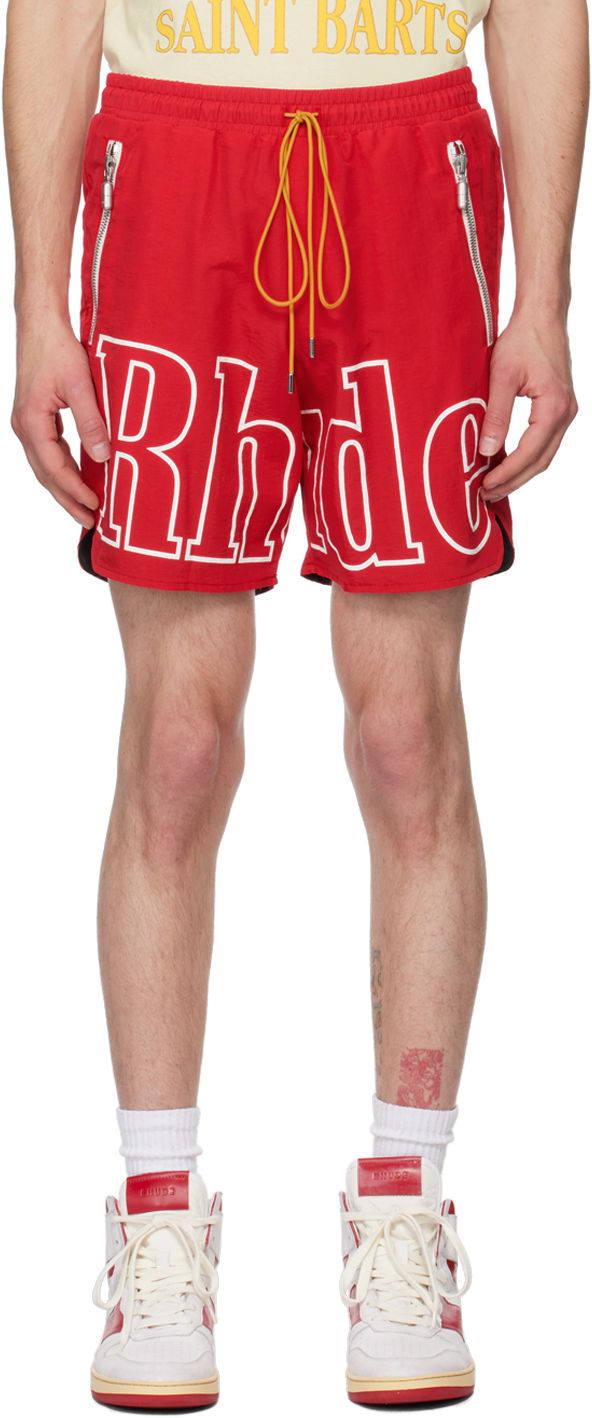 Къси панталони Rhude Logo Shorts Червено | RHPS24SH26829374