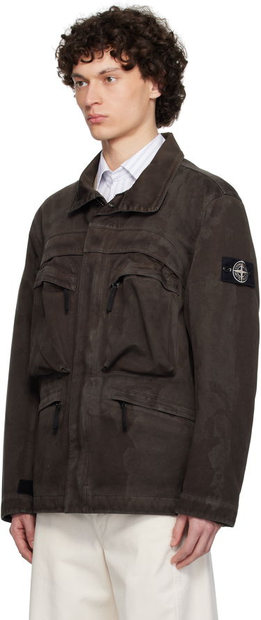 Парка Stone Island Stone Island Laser Camo 3L Raso Gommato Jacket Кафяво | K1S15 4100022 S0078, 3