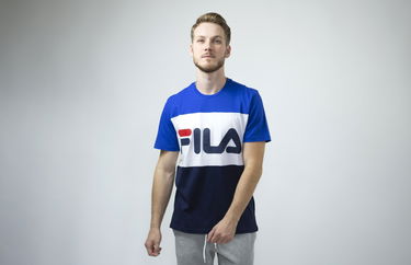 Тениска FILA Color Block T-Shirt Синьо | 681244-A436, 1