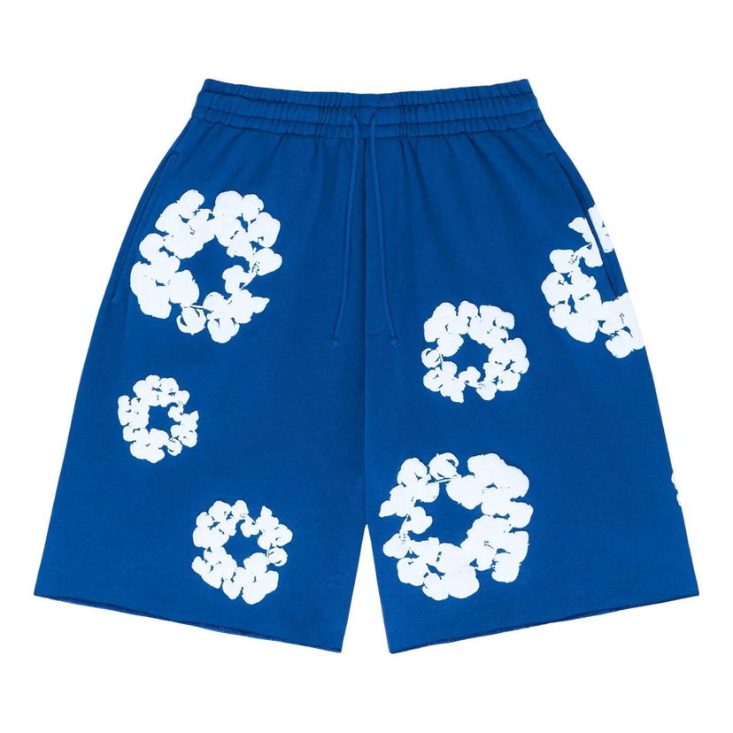 Къси панталони Denim Tears Denim Tears Cotton Wreath Logo Shorts Синьо | 402-020-30