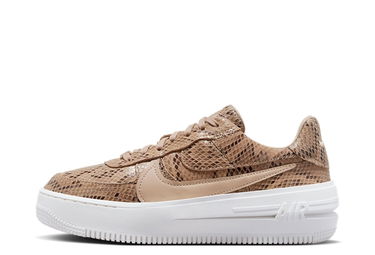 Кецове и обувки Nike Air Force 1 PLT.AF.ORM Brown Snakeskin Print W Кафяво | FJ4965-200, 4