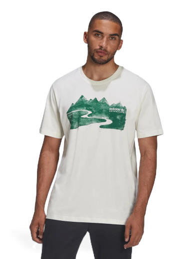 Тениска adidas Originals Adventure Mountain Ink Tee Бяло | HF4769