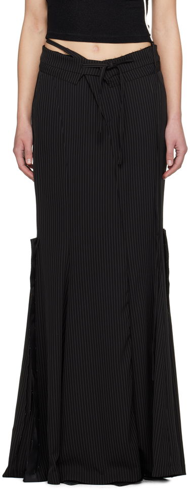 Пола Ottolinger Ottolinger Pinstripe Mermaid Maxi Skirt Черно | 2304201, 0