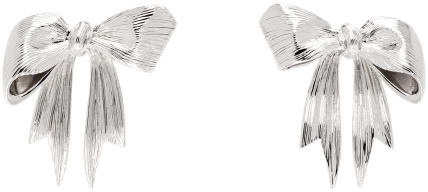Обеци SHUSHU/TONG YVMIN Edition Stringy Bowknot Earrings Металик | 24822SLV00DLR, 0