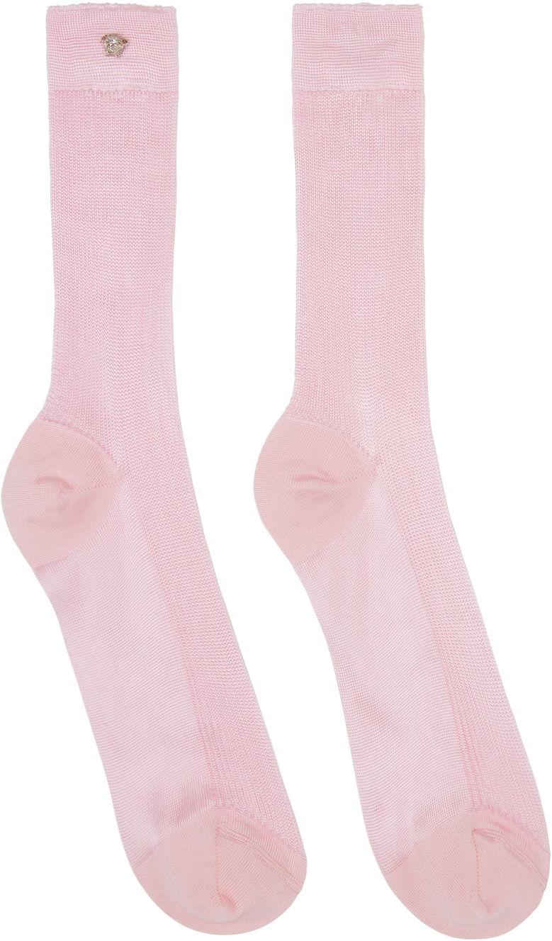 Чорапи Versace Ribbed Knit Socks Розово | 1008759_1A10210_1P880, 0