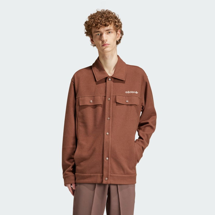Риза adidas Originals Premium Shirt Кафяво | IS2044