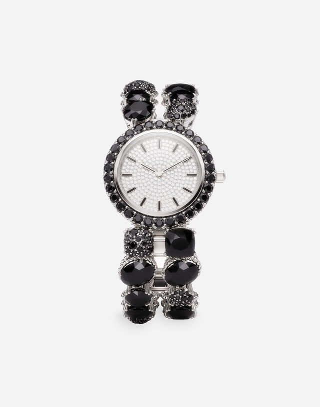 Dolce & Gabbana Anna 18kt White Gold & Black Spinel Watch