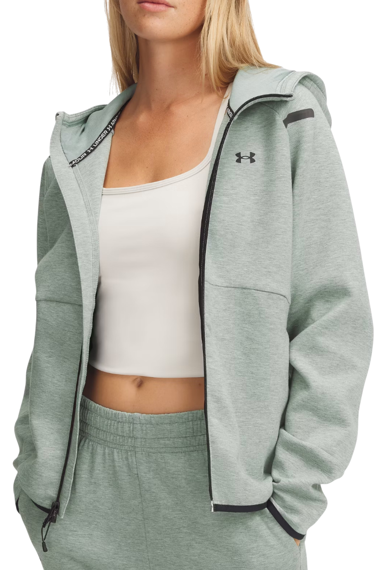 Суитчър Under Armour Unstoppable Fleece Full-Zip Hoodie Зелено | 1379842-348