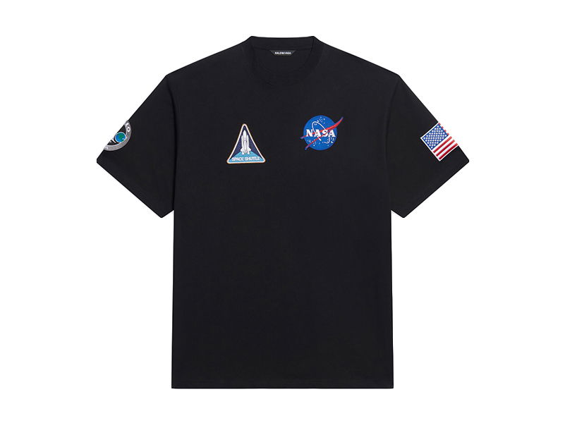 Тениска Balenciaga NASA Space Multi-Patch T-Shirt Черно | 651795TKVD71070, 0