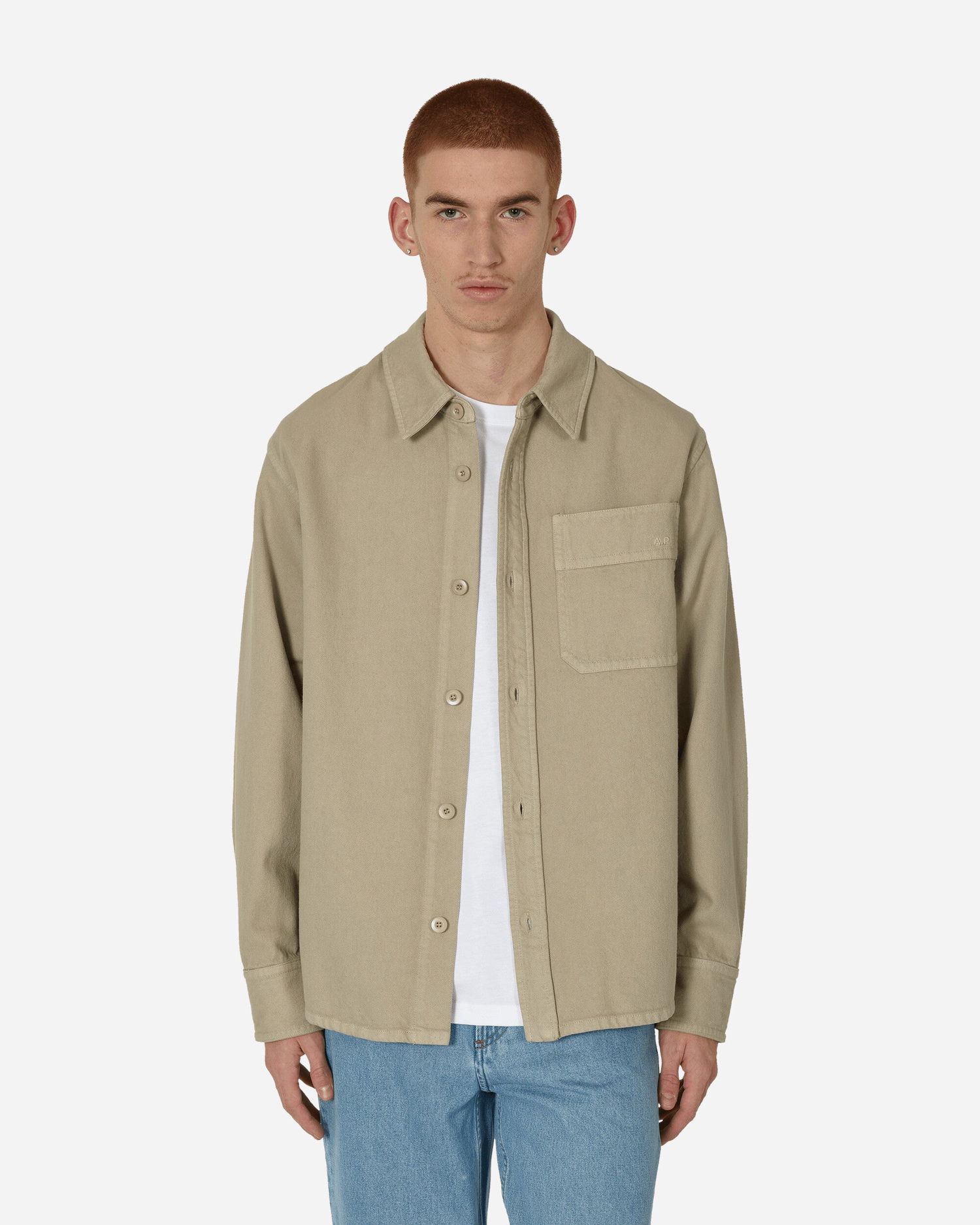 Риза A.P.C. Basile Brodée Poitrine Overshirt Бежово | COFCN-H02918 BAE, 1