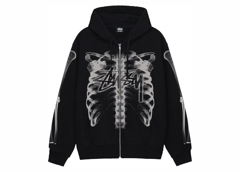 Суитчър Stüssy Stussy Men's Zip Hoodie with Print Черно | 1974948, 0