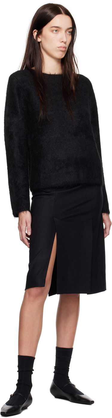 Пуловер Loulou de Saison Loulou de Saison Freya Fuzzy Knit Sweater Черно | FREYA, 3