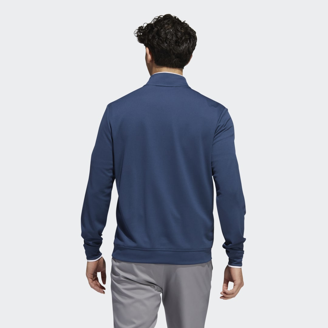Суитчър adidas Originals Golf 1/4 Zip Pullover Crew Тъмно синьо | HC6636, 1