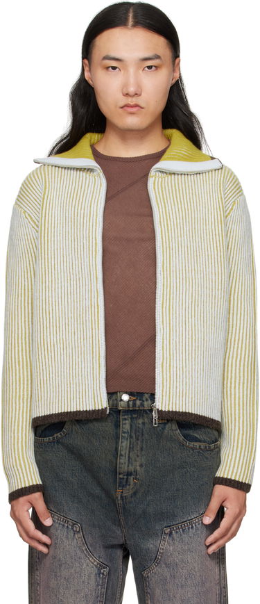 Пуловер Eckhaus Latta Eckhaus Latta Huddle Zip Sweater Жълто | 8267-EL-PF25-C, 0