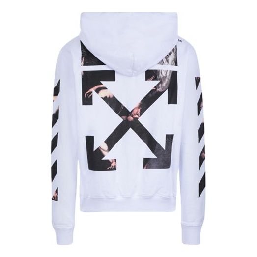 Суитчър Off-White Off-White Caravaggio Arrow Sketch Normal Fit Hoodie Бяло | OMBB034S20E300040188, 0