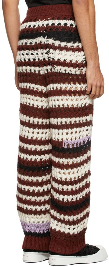 Панталони Marni Marni Crochet Striped Lounge Pants Кафяво | PUMG0009H0 UFW025, 2