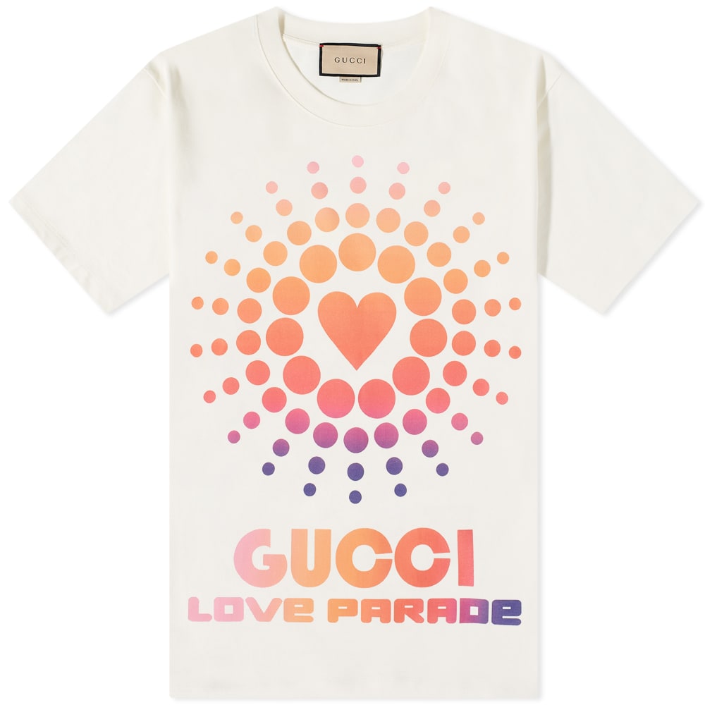 Тениска Gucci Love Parade Tee Бяло | 548334-XJEMZ-9095, 0