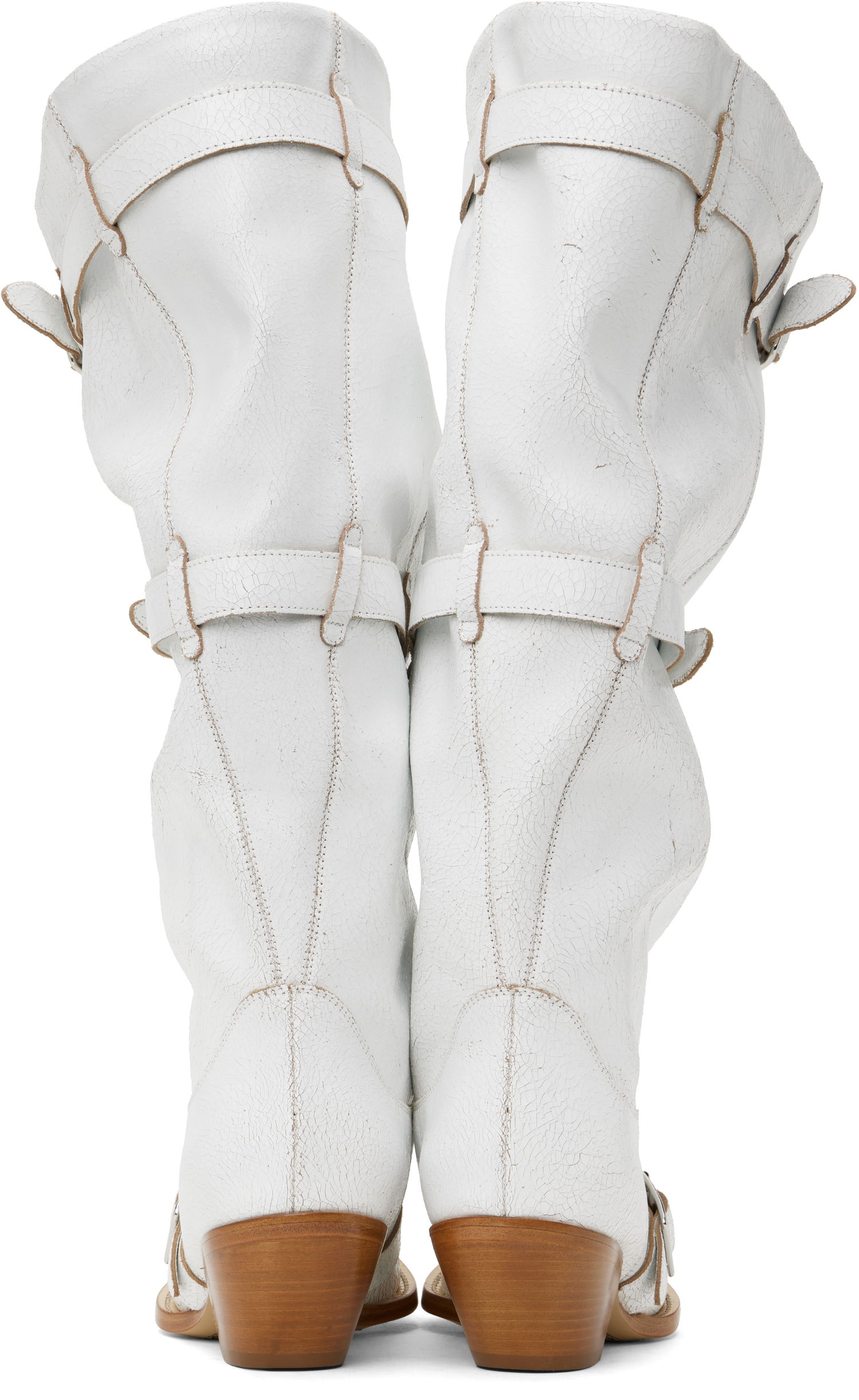 Облекло R13 R13 Buckled Slouch Cowboy Boots Бяло | R13WS114-S209A, 1