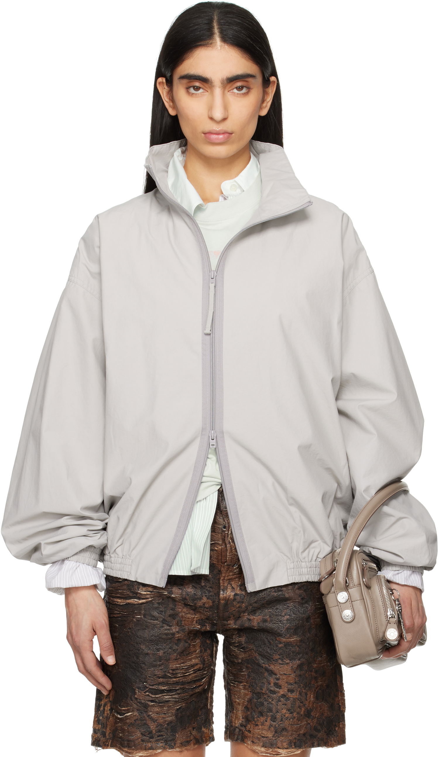 Ветровка Acne Studios Acne Studios Logo Zip Up Jacket Сиво | B90800-, 0