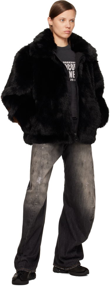 Яке 032C 032c Muddy Faux-Fur Jacket Черно | F25-URW-1904-000-W, 3