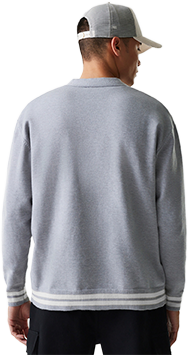 Пуловер New Era MLB Los Angeles Dodgers Knit V-Neck Cardigan Сиво | 60684476-30, 1