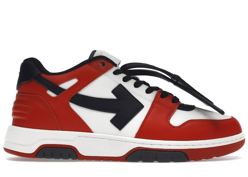 Кецове и обувки Off-White Out Of Office OOO Low Tops Black White Red Червено | OMIA189S22LEA0012510 / OMIA189S23LEA0012510, 0