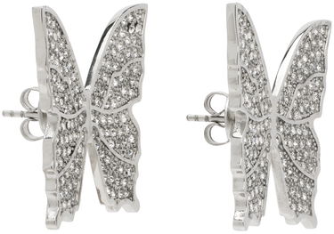 Обеци Blumarine Silver Rhinestone Butterfly Earrings Металик | P422W266A, 1