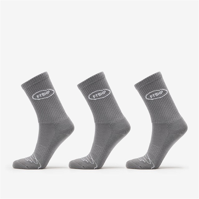 Basic Crew Socks 3-Pack Grey