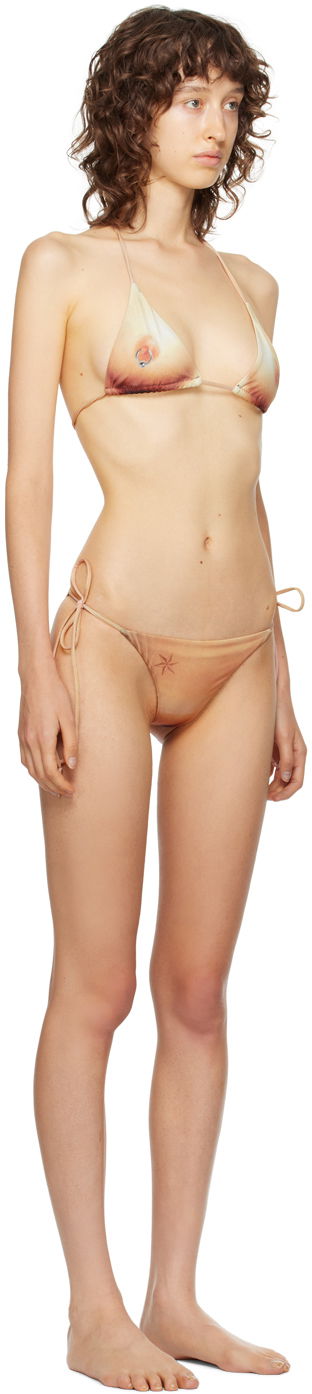 Бански Jean Paul Gaultier 'The Body Tattoo' Triangle Bikini Бежово | 23/15-F-SG020-J535-25/23/15-F-S, 1