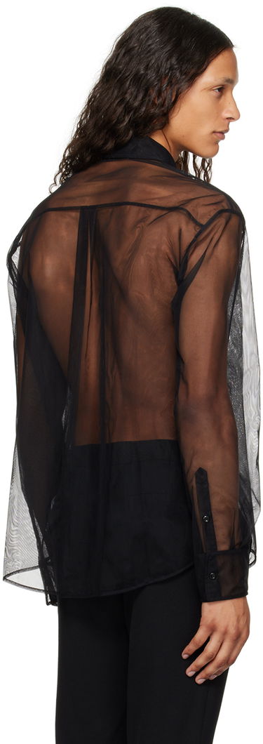 Риза Simone Rocha Simone Rocha Sheer Shirt Черно | 5289 0069, 2