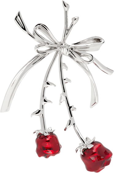 Обеци SHUSHU/TONG SHUSHU/TONG YVMIN Edition Double Rose Bow Earring Червено | 22326RED00DL, 0