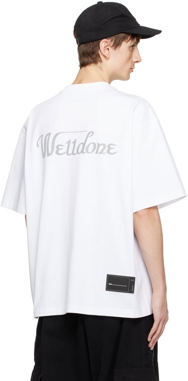 Тениска We11done Designer Logo-Print T-Shirt Бяло | WD-TP5-19-930-WH, 2