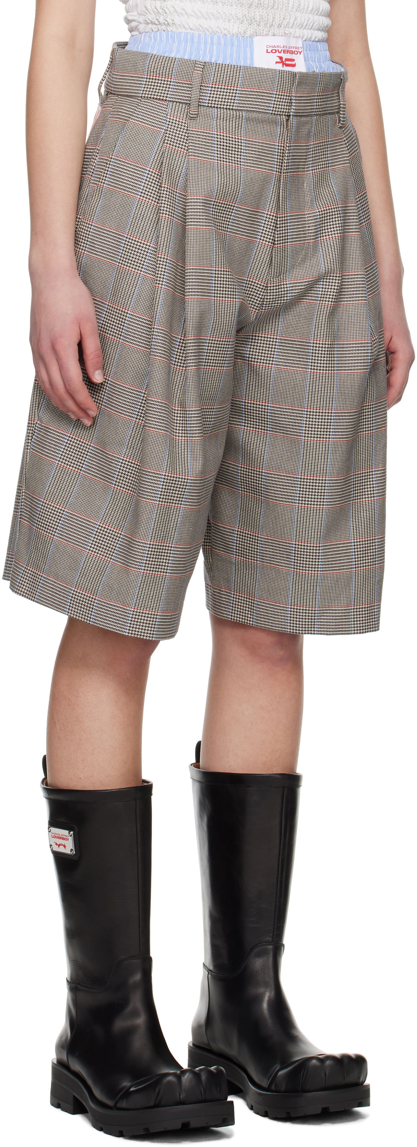 Къси панталони Charles Jeffrey Loverboy Charles Jeffrey LOVERBOY Aberdeen Plaid Shorts Кафяво | 54030102, 1