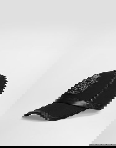 Шапка с козирка Dolce & Gabbana Canvas and Leather Baseball Cap Collection Черно | GH932ZGK068N0000, 3