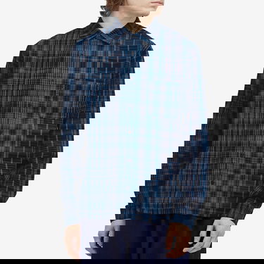 Риза YMC Curtis Indigo Check Shirt Синьо | P2WMG-40, 2