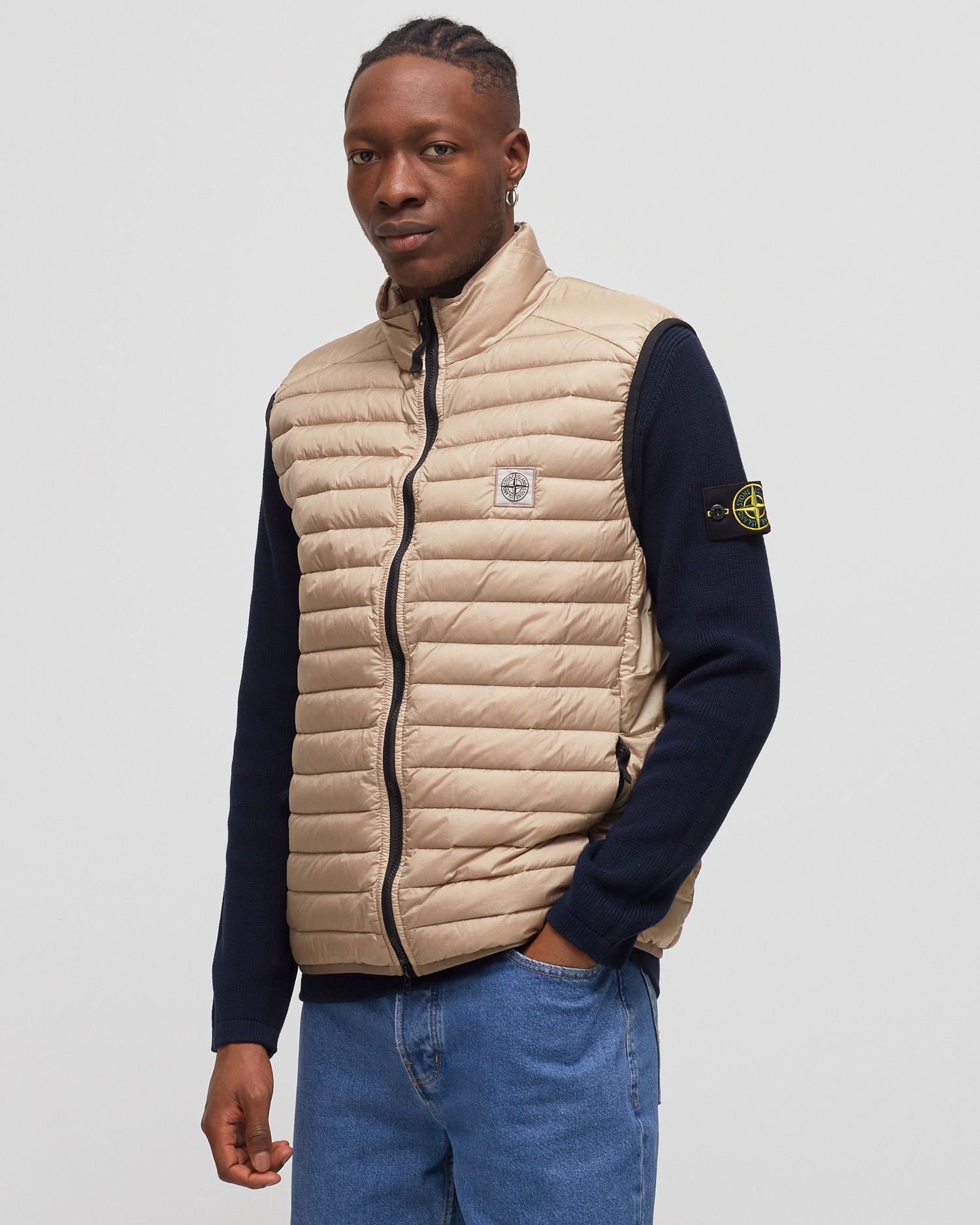 Жилетка Stone Island Packable Loom Woven Chambers R-Nylon Down-TC Vest Бежово | 7815G0224.V0092, 1