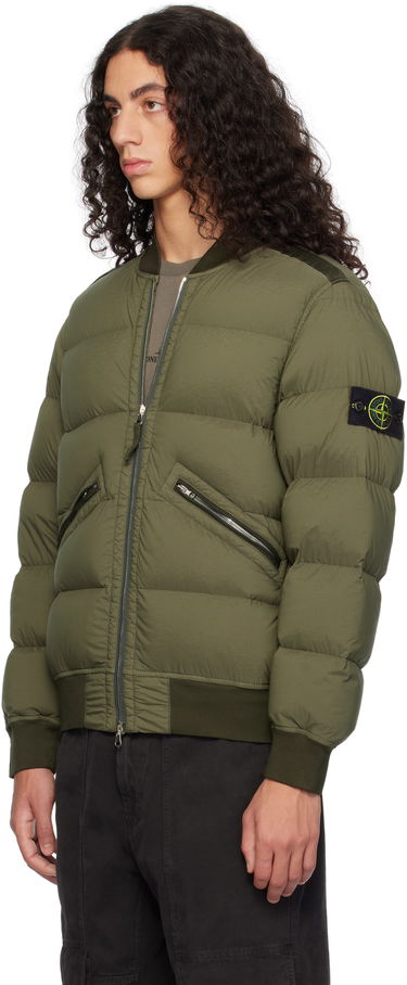 Яке бомбър Stone Island Stone Island Quilted Down Bomber Jacket Зелено | 811540228, 3