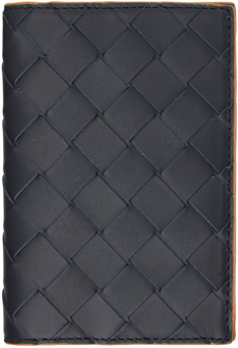 Портфейл Bottega Veneta Intrecciato Leather Passport Holder Сиво | 749441V3LZ1