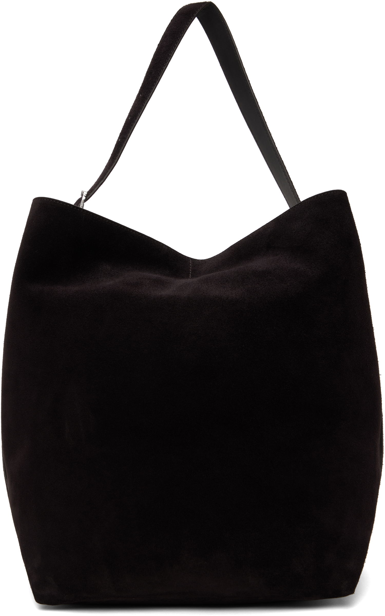 Голяма пазарска чанта TOTEME TOTEME Suede Tote Bag Черно | 234-WLGBG038-LE0004, 0