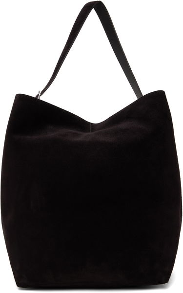 Голяма пазарска чанта TOTEME TOTEME Suede Tote Bag Черно | 234-WLGBG038-LE0004, 0