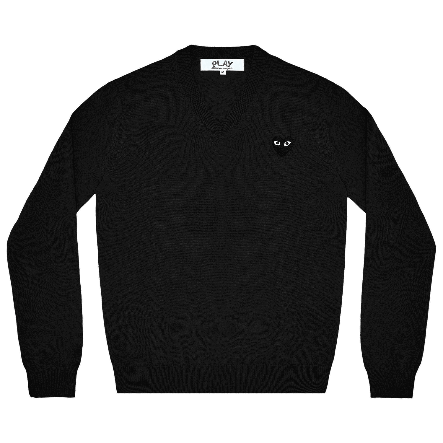 Пуловер Comme des Garçons PLAY Heart V-Neck Pullover Черно | AZ N017 051 1, 0