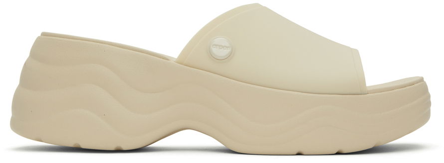 Кецове и обувки Crocs Skyline Slides "Off-White" Бежово | 208182, 0