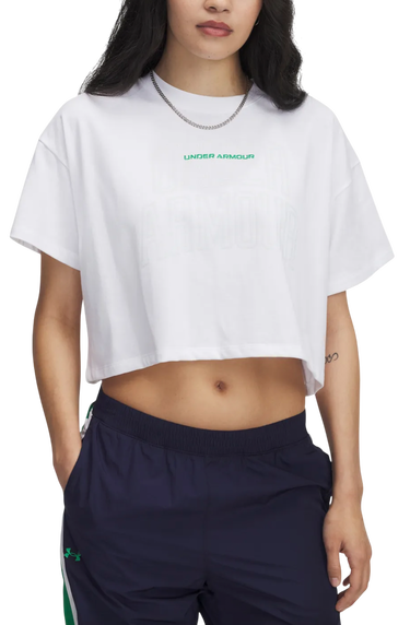 Съкратен топ Under Armour Varsity Mix HW Crop Top Бяло | 1389156-101, 0
