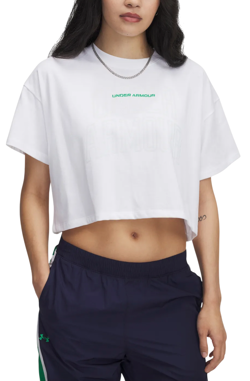 Съкратен топ Under Armour Varsity Mix HW Crop Top Бяло | 1389156-101