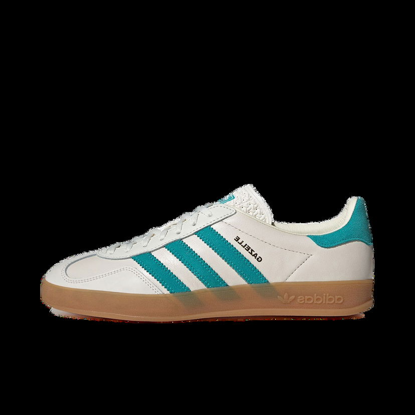 Кецове и обувки adidas Originals Gazelle Indoor Turqoise Chalk White Бяло | JI2583