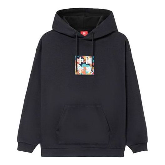 Суитчър Li-Ning Box Logo Graphic Hoodie Черно | AWDR729-3