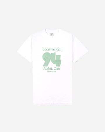 Тениска Sporty & Rich 94 Athletic Club T-Shirt Бяло | TS843WH, 0